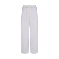 COTTON FLEECE CLASSIC STRAIGHT LEG PANT | LIGHT HEATHER GREY ARCHED SKIMS PLAID