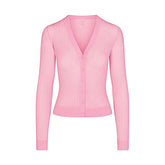 SHEER KNIT CARDIGAN | PEONY