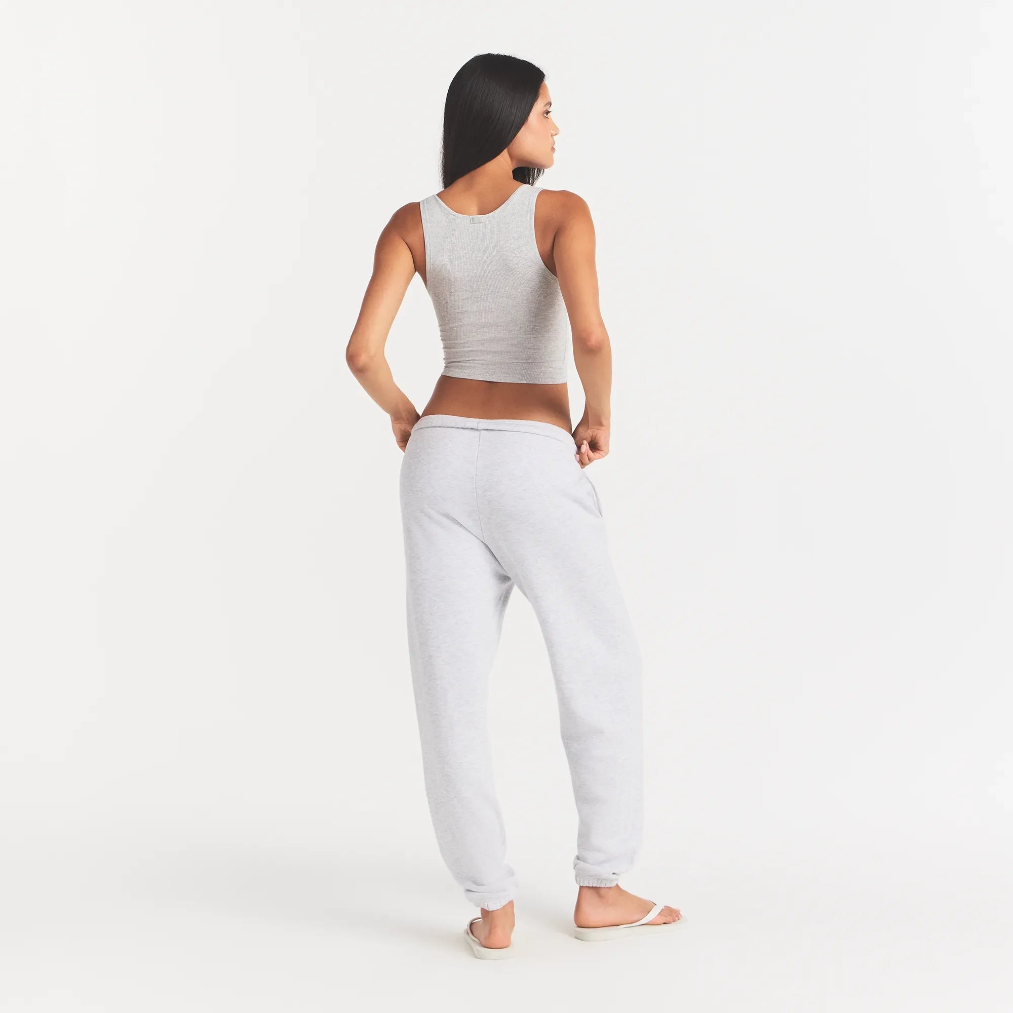 COTTON FLEECE LOGO CLASSIC JOGGER | LIGHT HEATHER GREY WITH ONYX LOGO