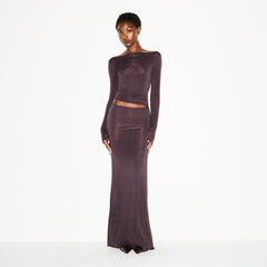 SHEER MODAL LONG SLEEVE BOATNECK TOP | PHOENIX