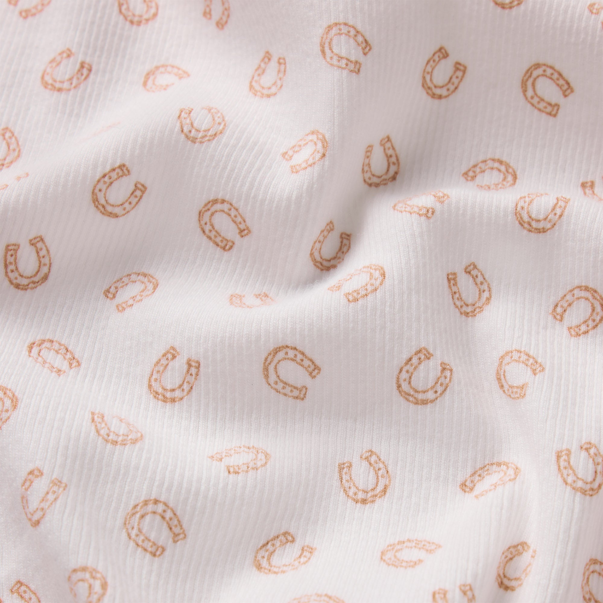 COTTON RIB TANK | OCHRE HORSESHOE PRINT