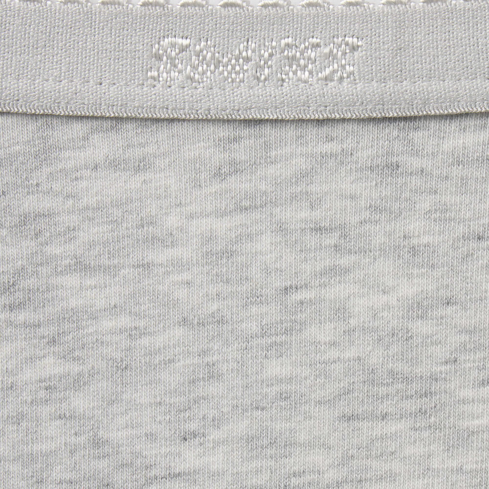 LIGHTWEIGHT COTTON LOGO PICOT THONG | LIGHT HEATHER GREY
