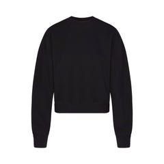 COTTON FLEECE CREWNECK | ONYX