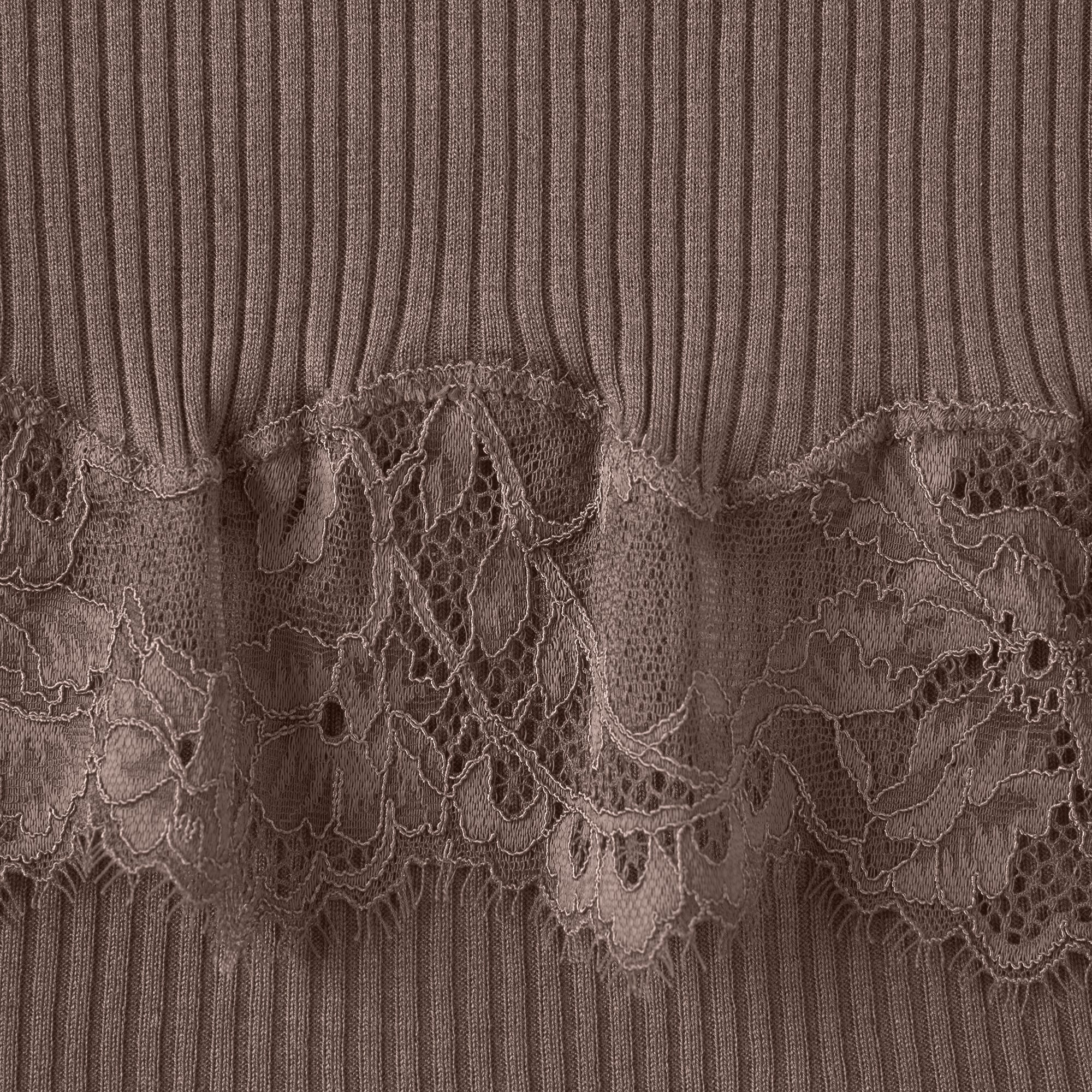 RIB KNIT LACE CAMI | AMETHYST