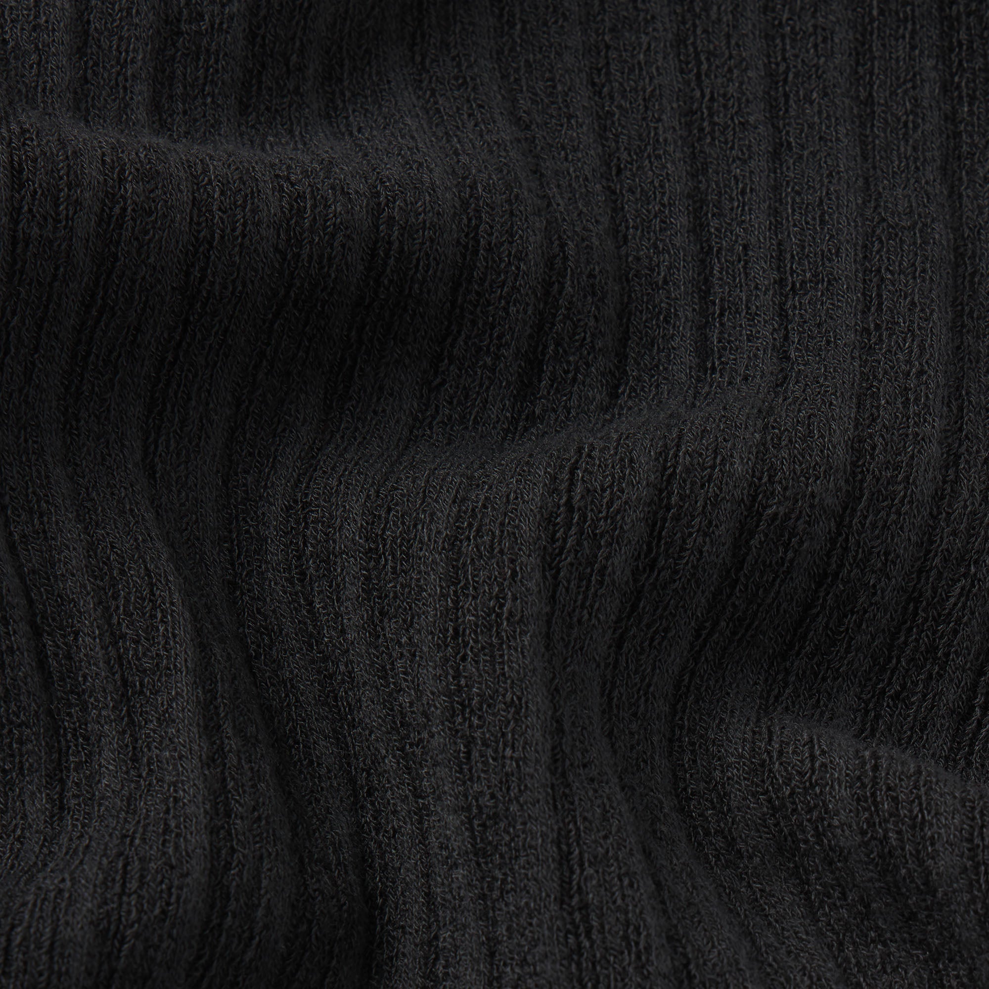 SHEER KNIT RUFFLE CAMI | ONYX