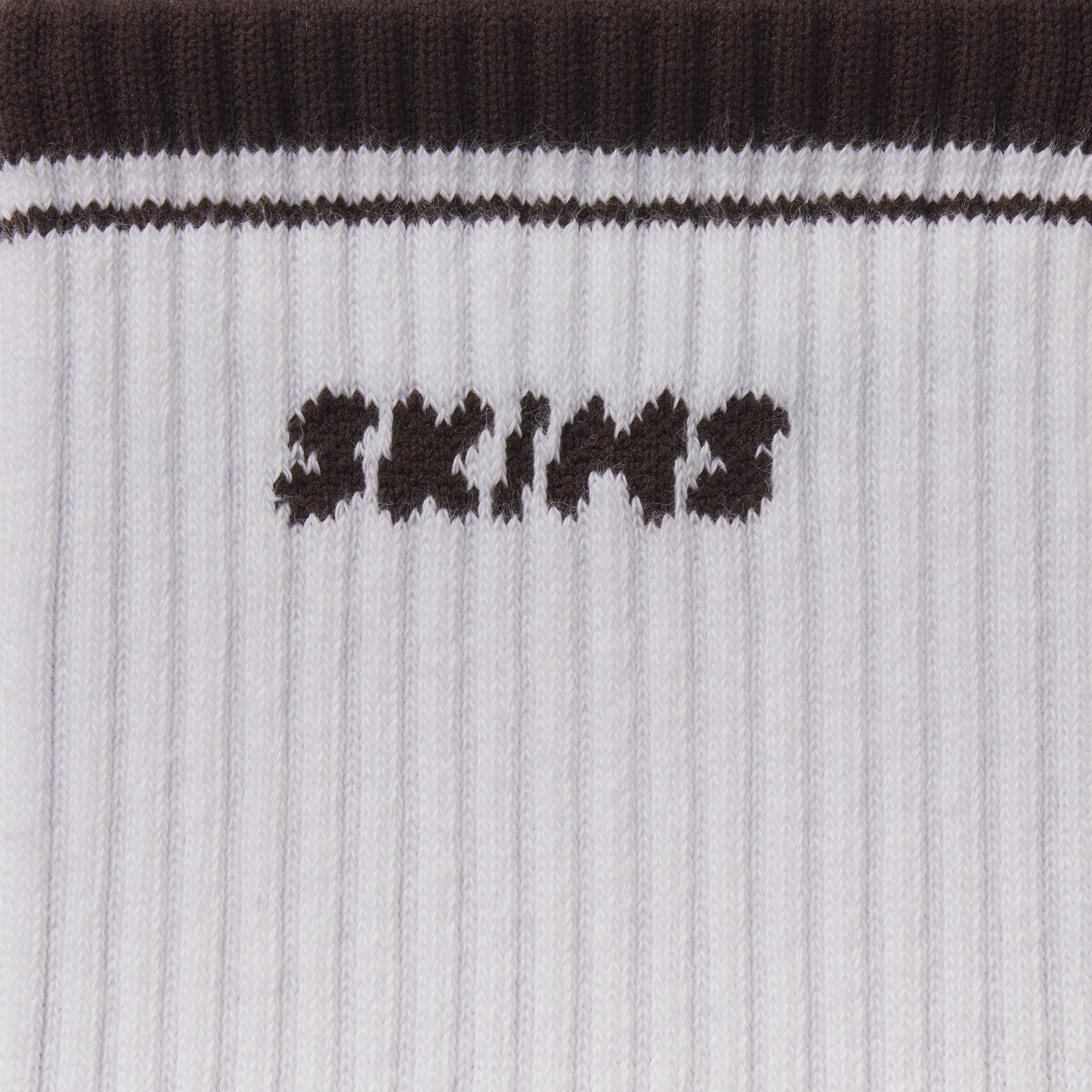 SKIMS SOCKS RIBBED QUARTER CREW LOGO SOCK 3-PACK | STONE MULTI