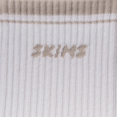 SKIMS SOCKS RIBBED CREW LOGO SOCK | SNOW AND STONE