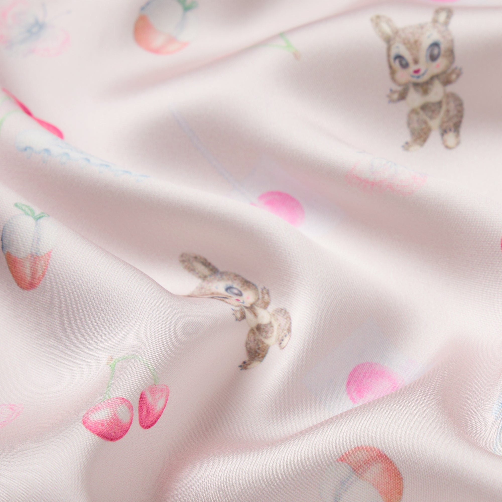 WOVEN SHINE SHORT SLEEP SET | BARELY PINK SNACK BAG