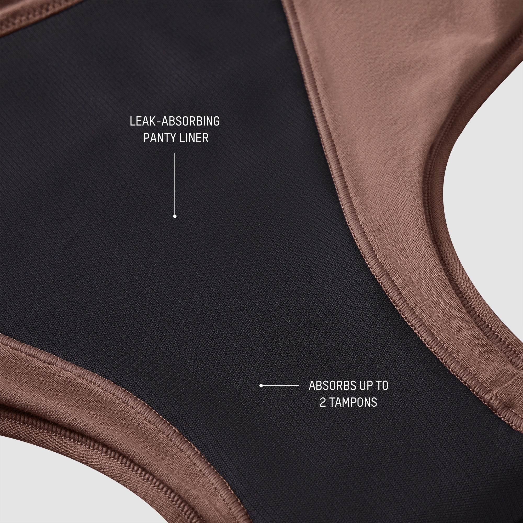 PERIOD PANTIES THONG | OBSIDIAN